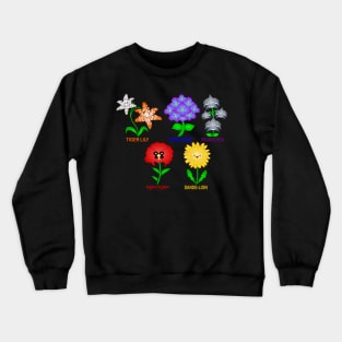 Animal Wild Flowers Crewneck Sweatshirt